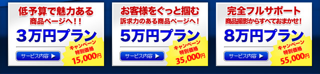 ネットショップの主要パーツを進化！させるプラン